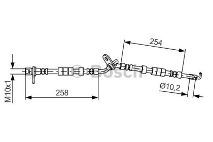 Шланг тормозной передний правый LH6916 DELPHI