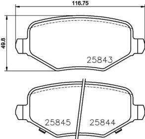 LP2174 DELPHI Колодки тормозные задние дисковые купить в Ужгород