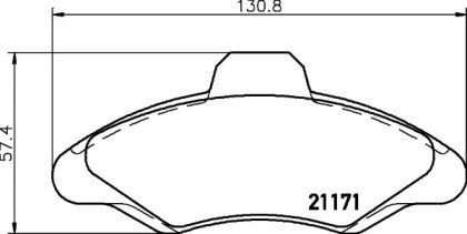 Передние тормозные колодки LP673 DELPHI