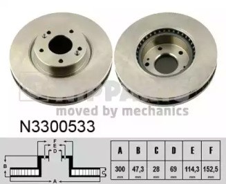Ротор тормозной N3300533 NIPPARTS