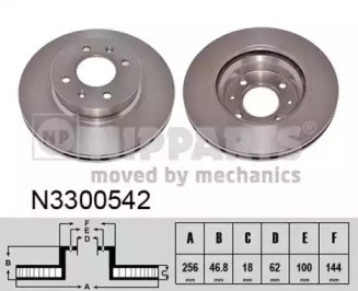 Тормоз дисковый передний N3300542 NIPPARTS