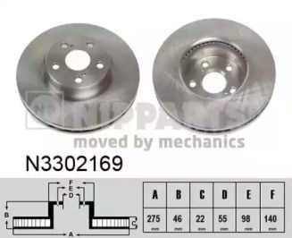 N3302169 NIPPARTS Передние тормозные диски купить в Кривой Рог