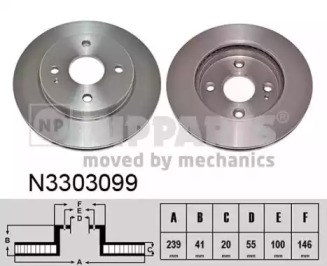 N3303099 NIPPARTS Передние тормозные диски купить в Одесса