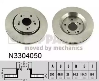 N3304050 NIPPARTS Диск тормозной передний купить в Кривой Рог
