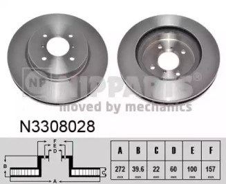Ротор тормозной N3308028 NIPPARTS
