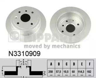 Тормозные диски N3310909 NIPPARTS