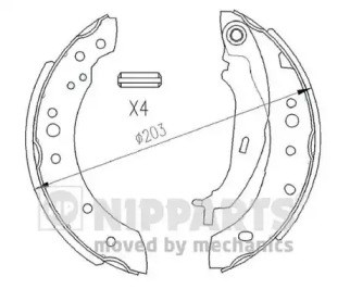 Тормоза в сборе N3505043 NIPPARTS