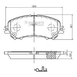 NIPPARTS N3601111 Колодки тормозные передние дисковые в наличии Украина