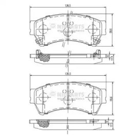 Колодки тормозные N3603071 NIPPARTS