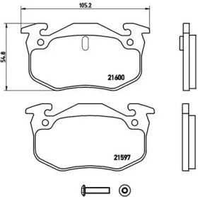 Колодки тормозные дисковые комплект P68018 BREMBO