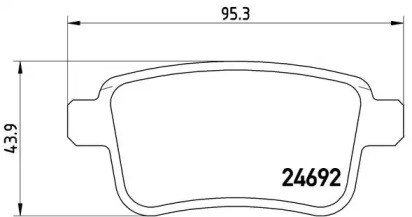 BREMBO P68043 Колодки тормозные задние дисковые в наличии Полтава