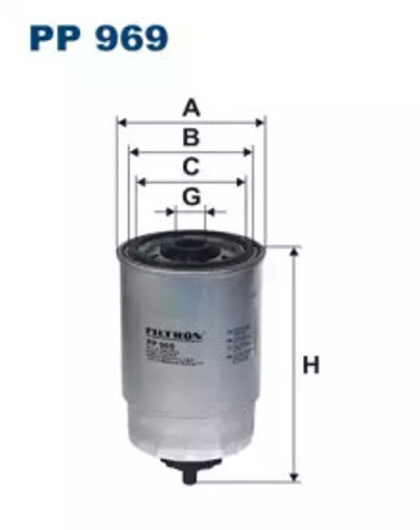 Фильтр тонкой очистки топлива PP969 FILTRON