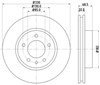 Тормоз дисковый передний PRD2468 PROTECHNIC