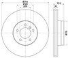 Тормоз дисковый передний PRD2737 PROTECHNIC