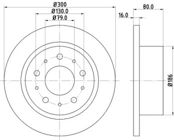 Задний тормозной диск PRD5387 PROTECHNIC