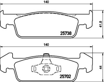 Колодки тормозные передние дисковые PRP1685 PROTECHNIC