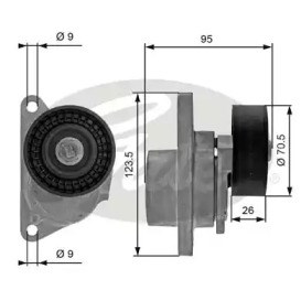 Натяжная планка поликлинового ремня T38190 GATES