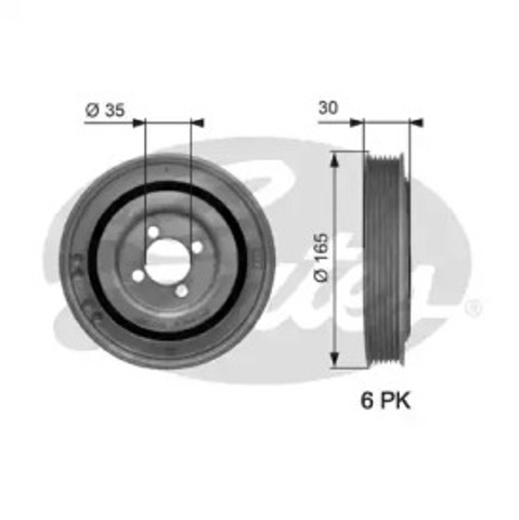 Шкив коленвала TVD1032 GATES