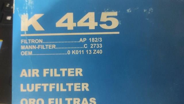 Фильтр воздушный k445  k445