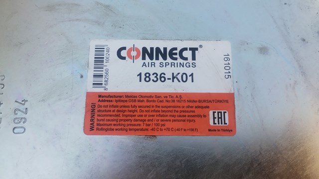 Пневмоподушка/пневморессора моста заднего 1836K01 CONNECT