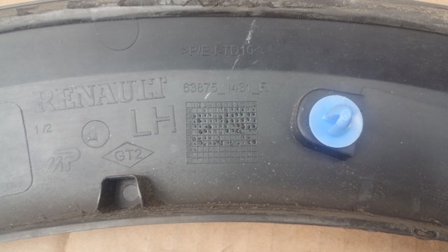 RENAULT 638751431R Расширитель (накладка) арки переднего крыла левый в наличии Киев