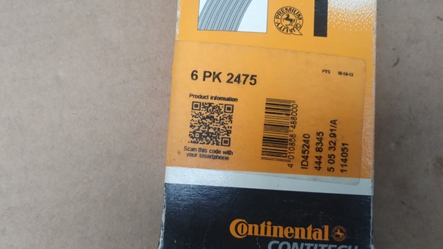 CONTINENTAL 6PK2475 Ремень агрегатов приводной в наличии Хмельницкий
