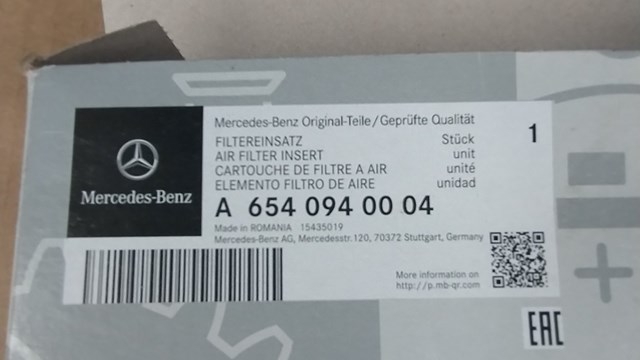 A6540940004 MERCEDES Фильтр воздушный купить в Каменское