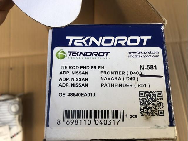 N581 TEKNOROT Наконечник рулевой тяги внешний купить в Черкассы