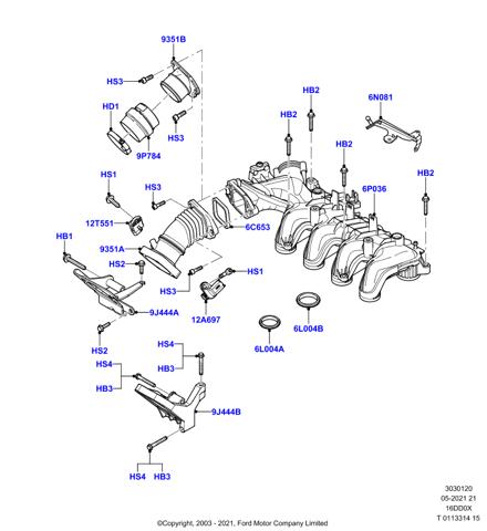 Патрубок дроссельной заслонки 1440439 FORD