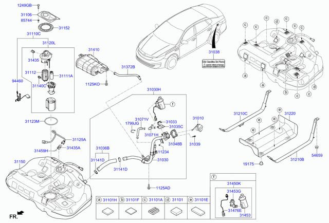 Фильтр тонкой очистки топлива 31112C2500 HYUNDAI