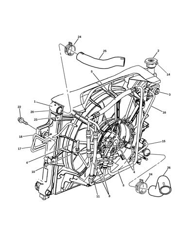 Трубка/шланг охлаждения АКПП, обратка 52079783AA CHRYSLER