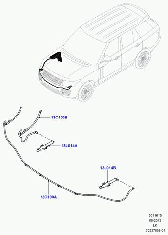 Форсунка омывателя передней левой фары LR048273 LAND ROVER