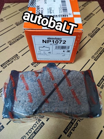 Колодки тормозные дисковые комплект NP1072 NISSHINBO