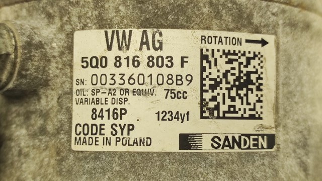 5Q0816803F Компрессор кондиционера купить Черновцы