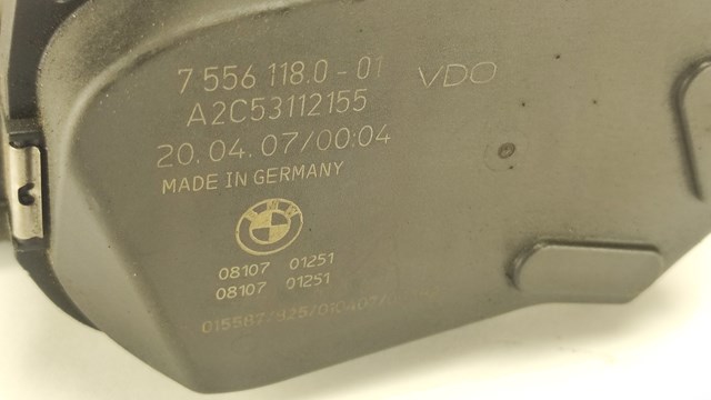 7556118 BMW Дроссельная заслонка в сборе купить в Николаев