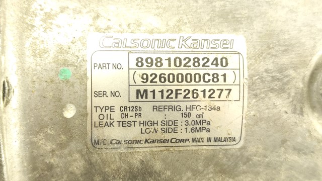 ISUZU 8981028240 Компрессор кондиционера в наличии Ужгород