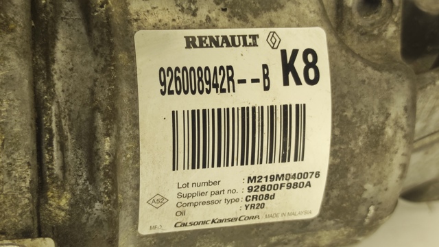926008942R Компрессор кондиционера купить Черновцы
