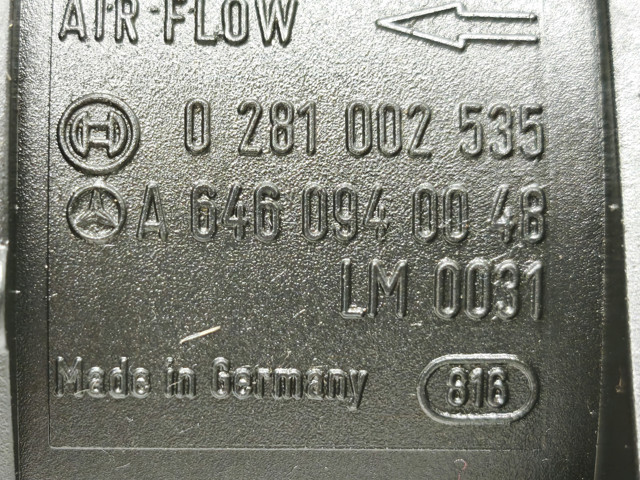 0281002535 BOSCH Датчик потока (расхода) воздуха, расходомер M.A.F. - (Mass Airflow) купить в Одесса