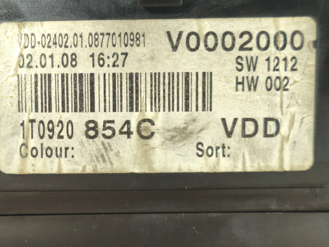 Щиток приборов 1T0920854C VAG