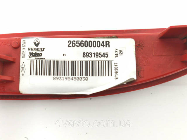 RENAULT 265600004R Катафот (отражатель) заднего бампера правый в наличии Львов