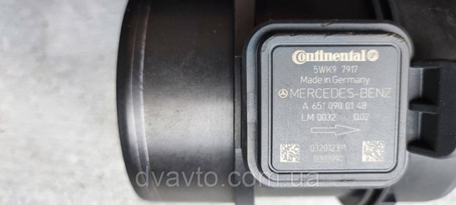 A6510900148 MERCEDES Датчик потока (расхода) воздуха, расходомер M.A.F. - (Mass Airflow) купить в Николаев