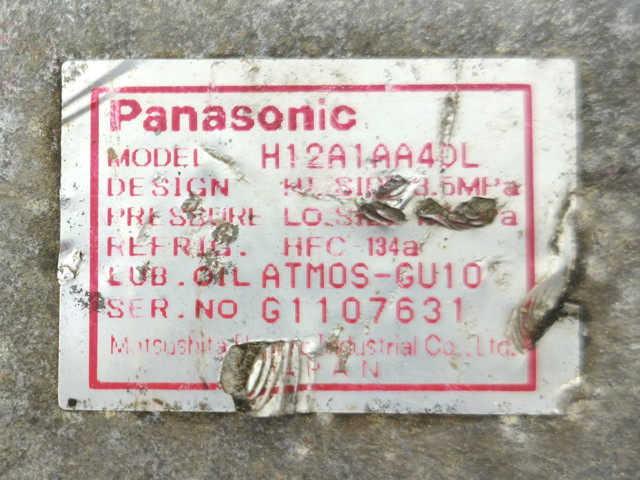 Компрессор системы кондиционирования H12A1AA4DL MAZDA