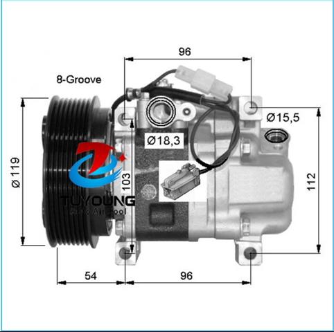 Компрессор хладагента H12A1AQ4HE MAZDA