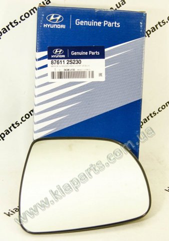 Зеркальный элемент левого зеркала заднего вида 876112S230 HYUNDAI