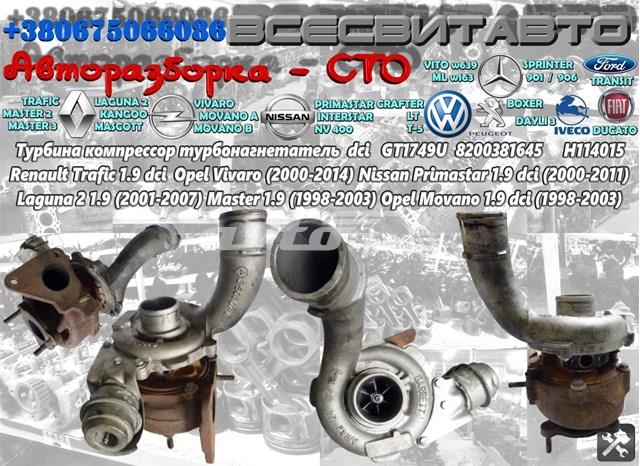 Турбонагнетатель 7701477263 RENAULT