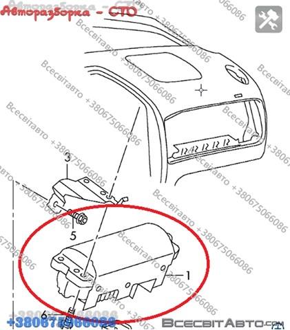 Подушка безопасности (airbag) пассажирская 7P6880204C