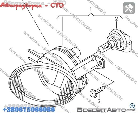 Противотуманка левая 7P6941699 VAG