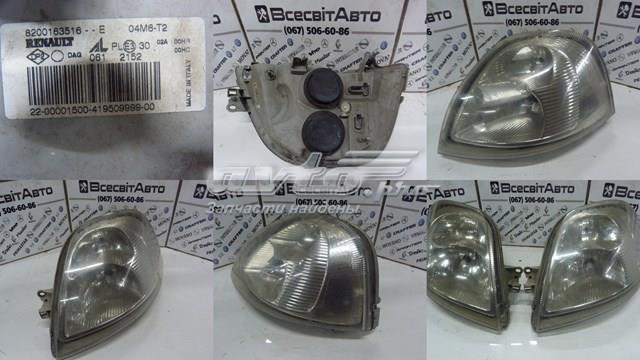 Основная фара в сборе левая 8200163516 RENAULT