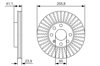 Диск тормозной передний 0986479R76 BOSCH