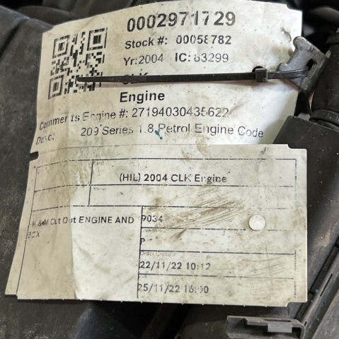 MERCEDES 271940 Двигатель в наличии Украина